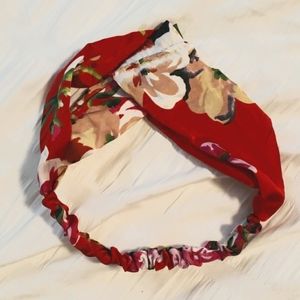 Silky Elasticized Floral Print Headband